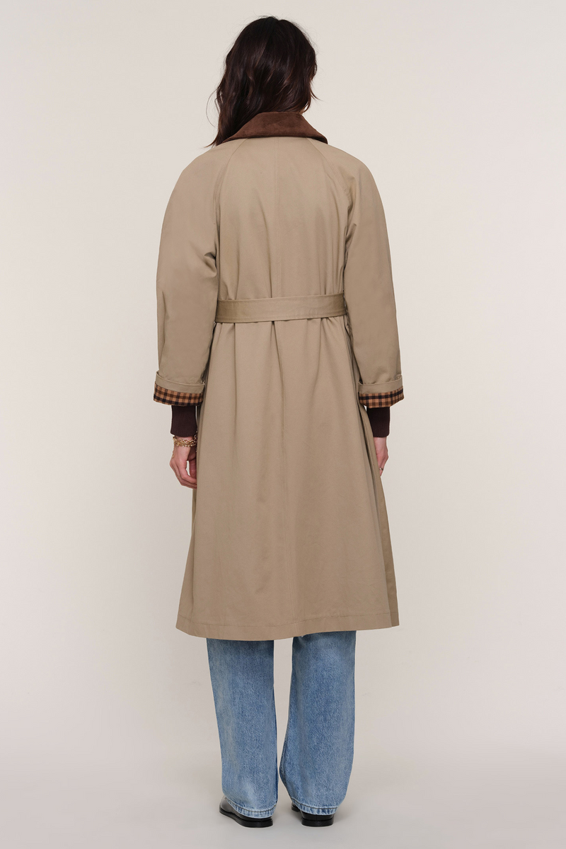 Beatriz Khaki Trench Coat