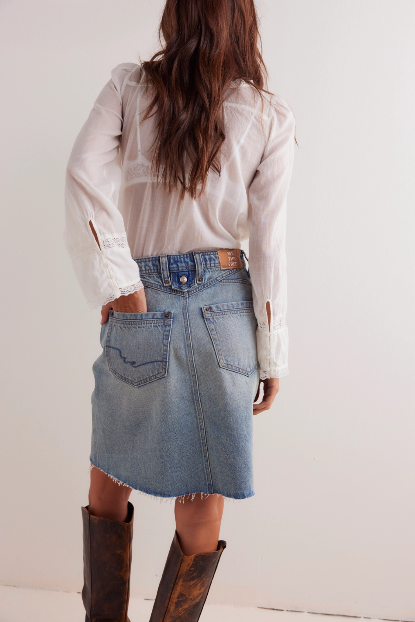 Suzy Sun Stoned Midi Skirt