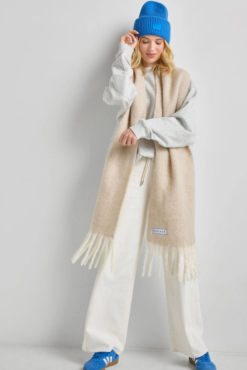 Cobalt Ribbed Knit Beanie