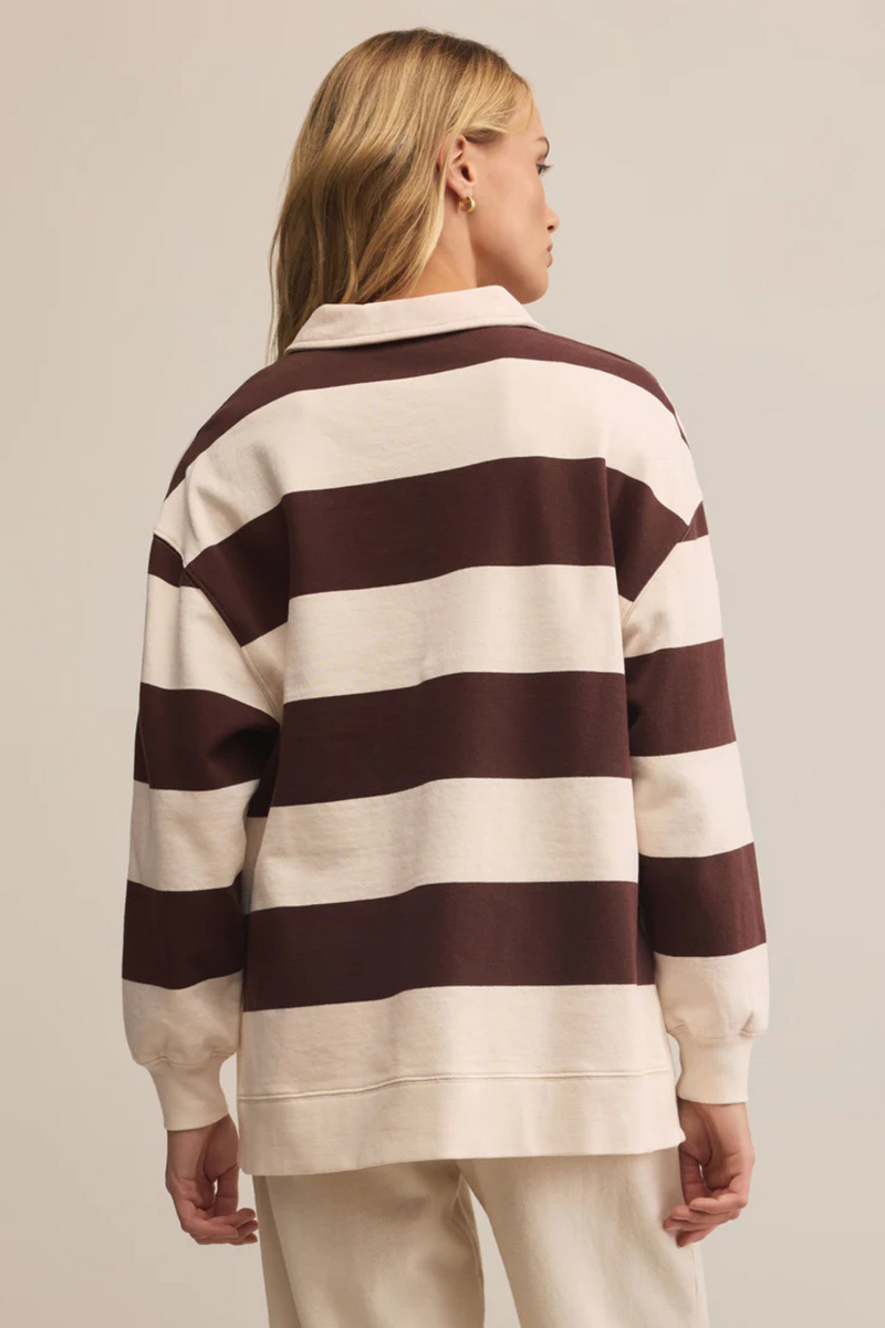 Rugby Sandalwood Stripe Henley