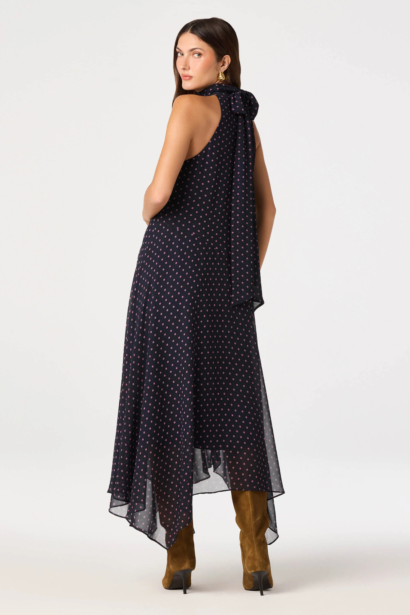 Tiana Polka Dot Midi Dress