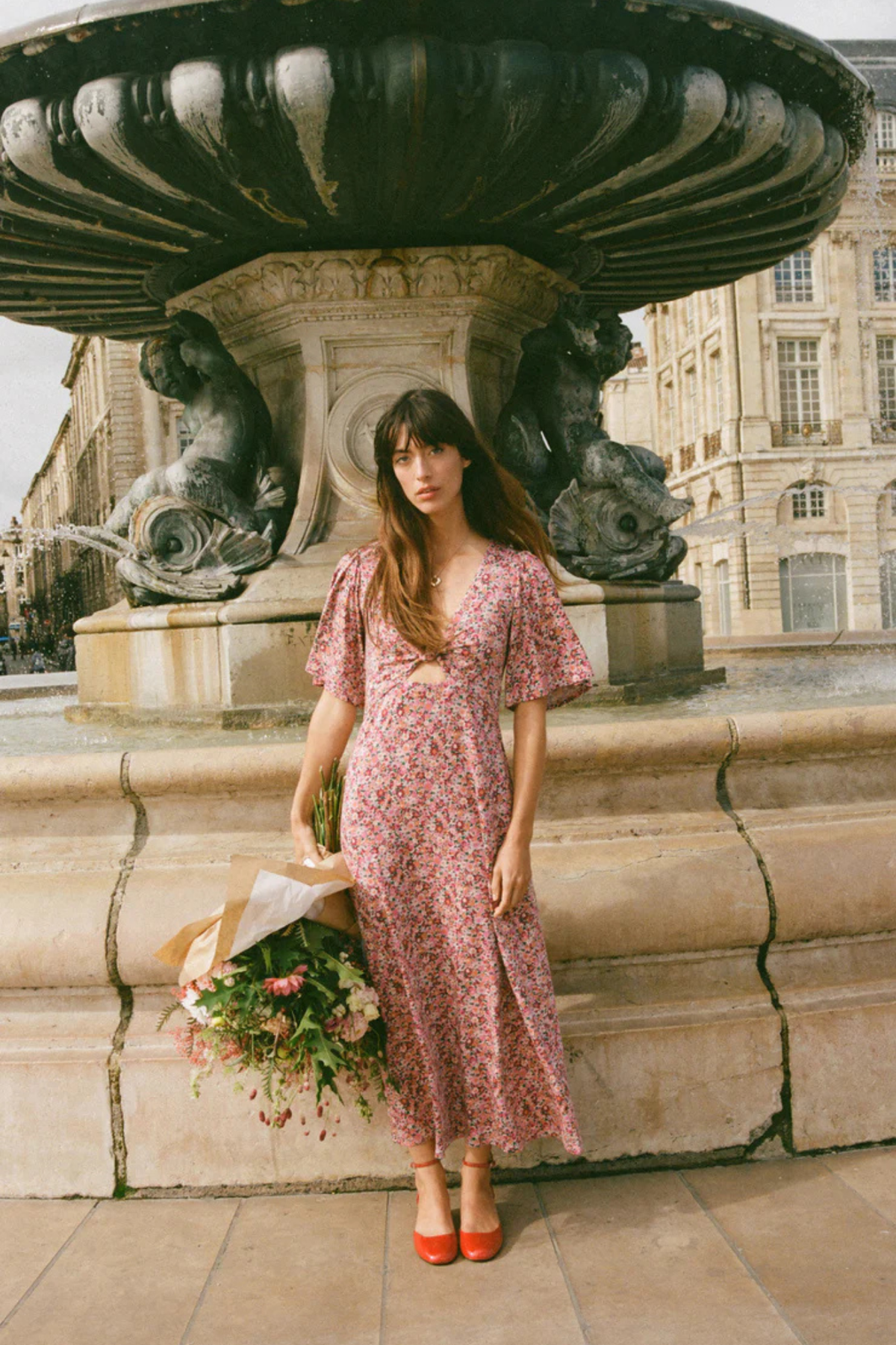 Mavis Rose Mauve Floral Midi Dress – Lily + Sparrow Boutique