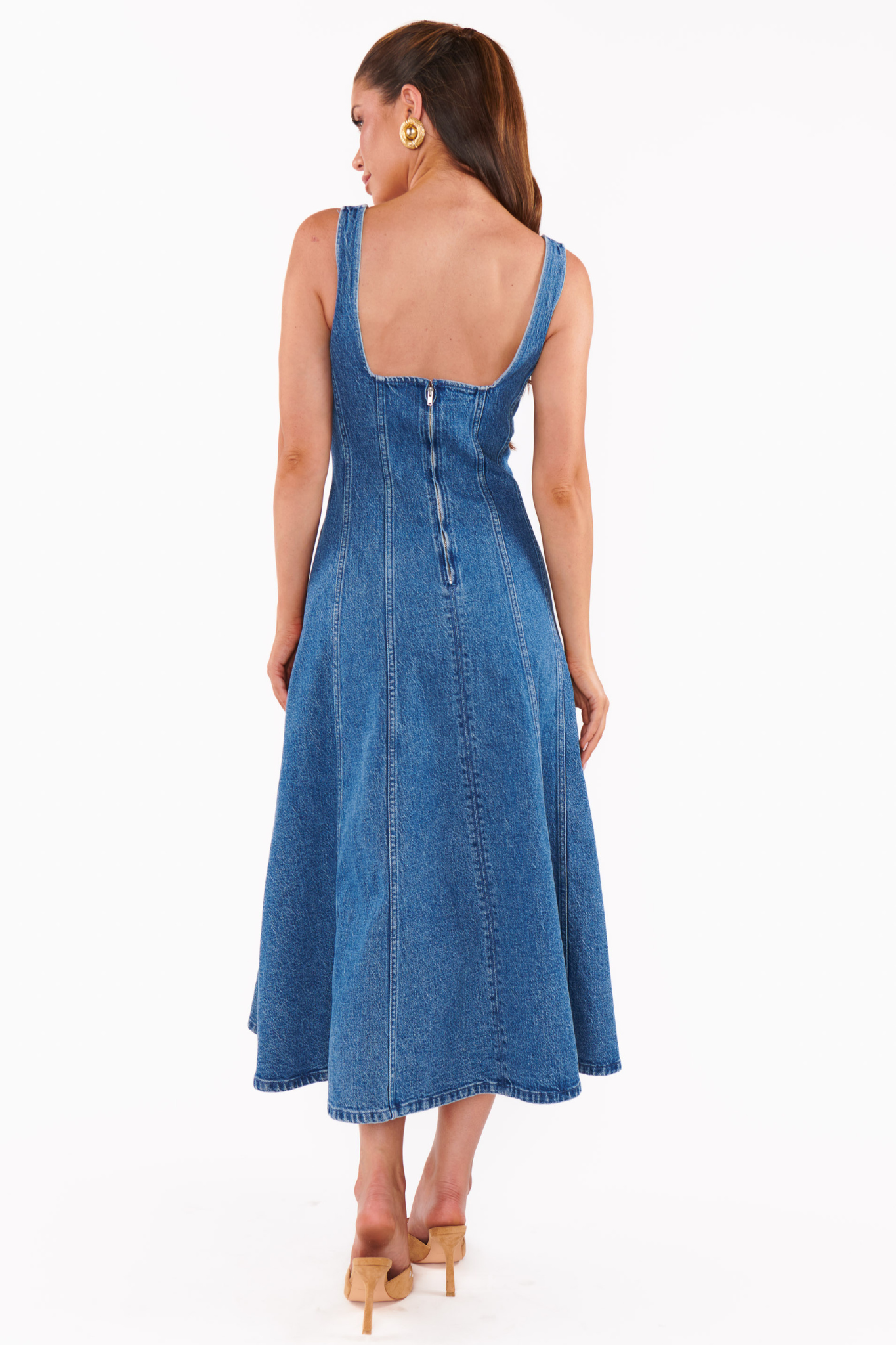 Prim Indigo Midi Dress