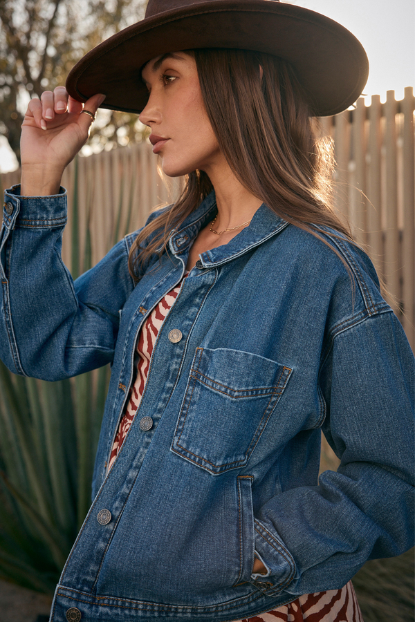 Dahlia Washed Indigo Denim Jacket