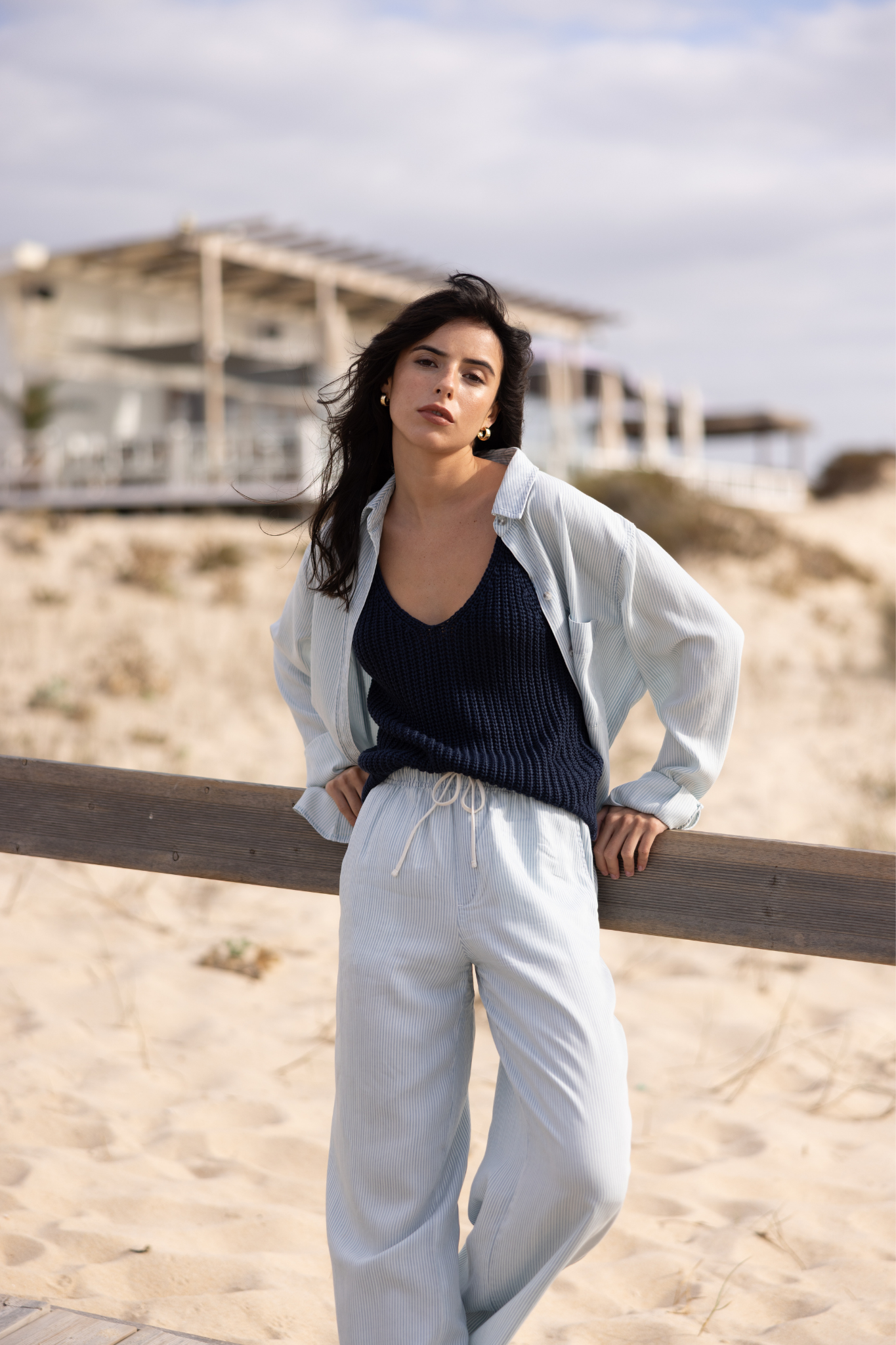 Ozzy Blue Stripe Top