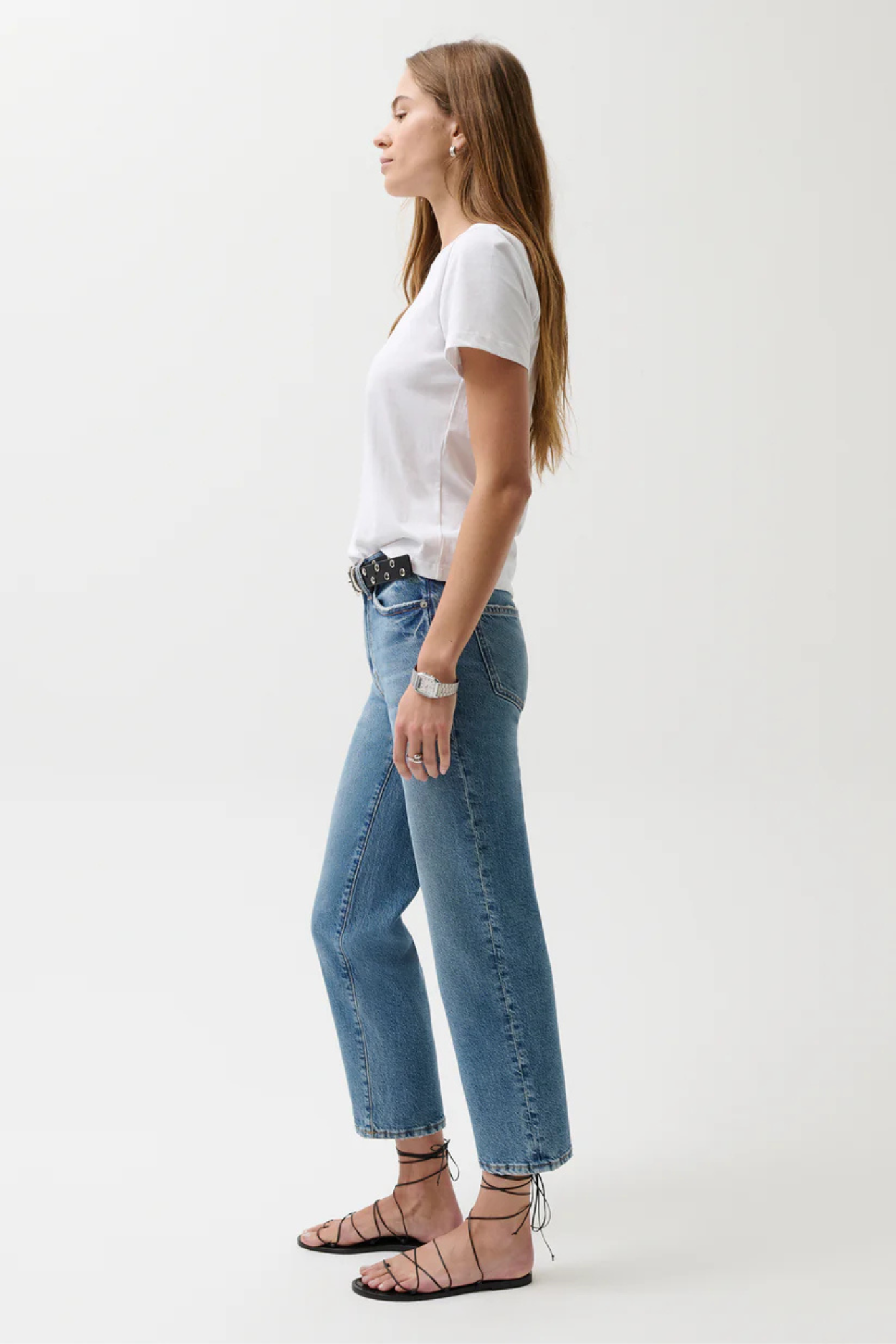 Aleks River Mid Rise Crop Straight