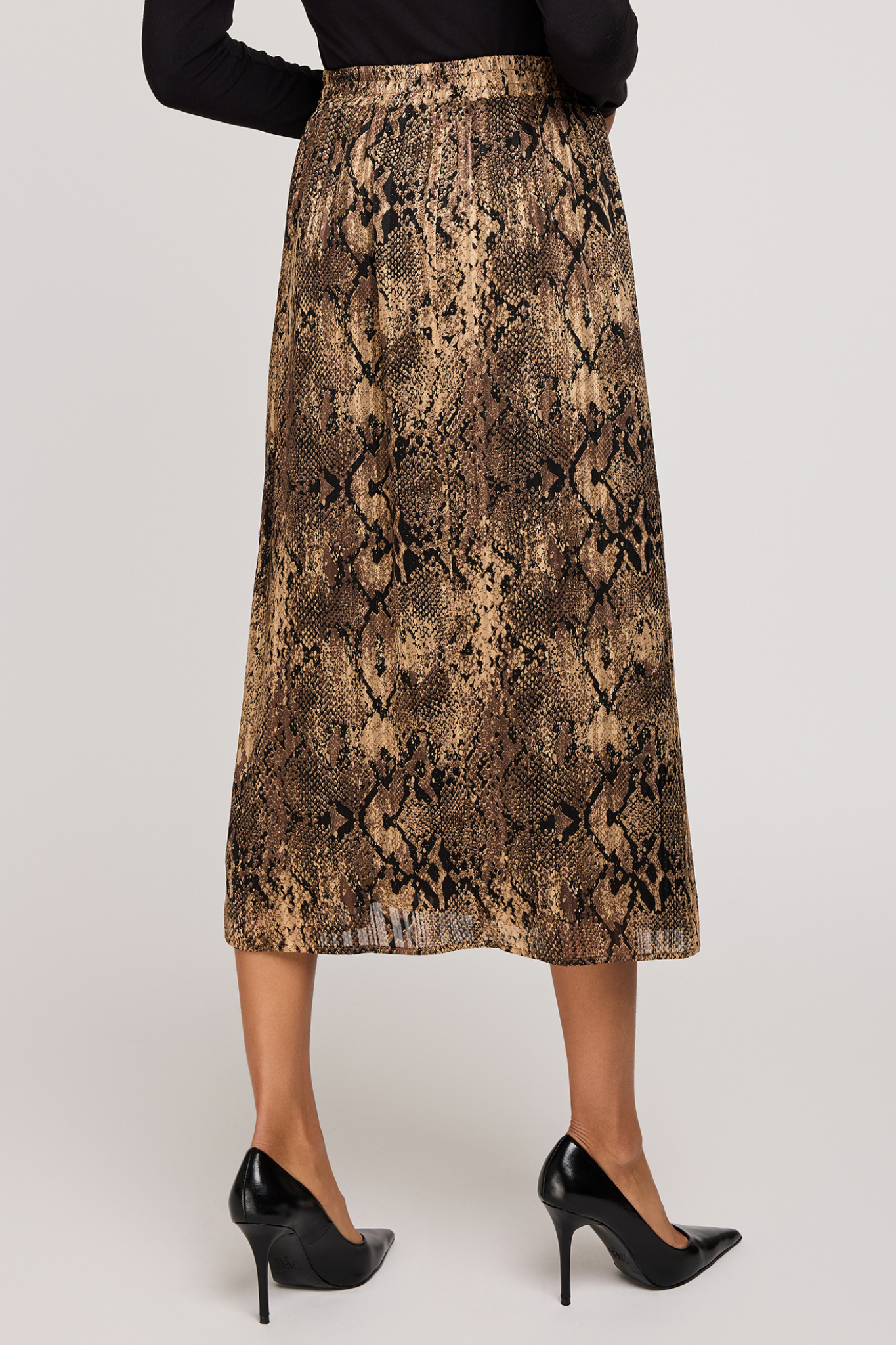 Adeline Topaz Snake Midi Skirt