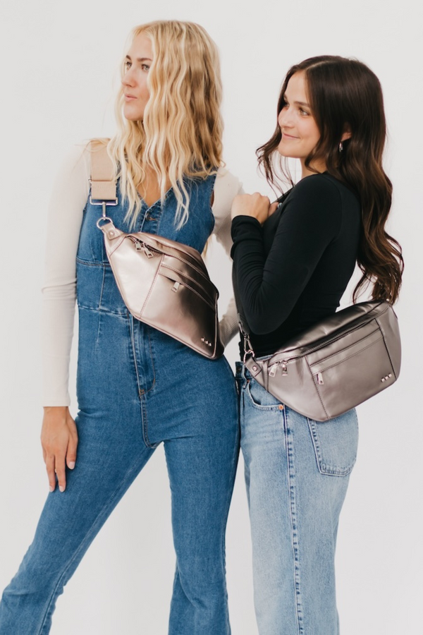 Marley Gunmetal Oversized Bum Bag