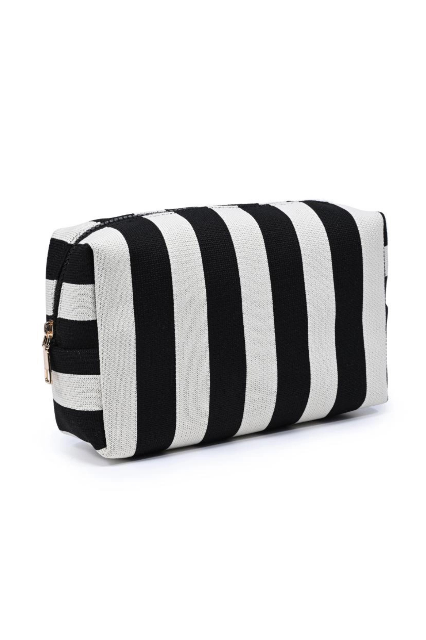 Black/White Stripe Cosmetic Bag