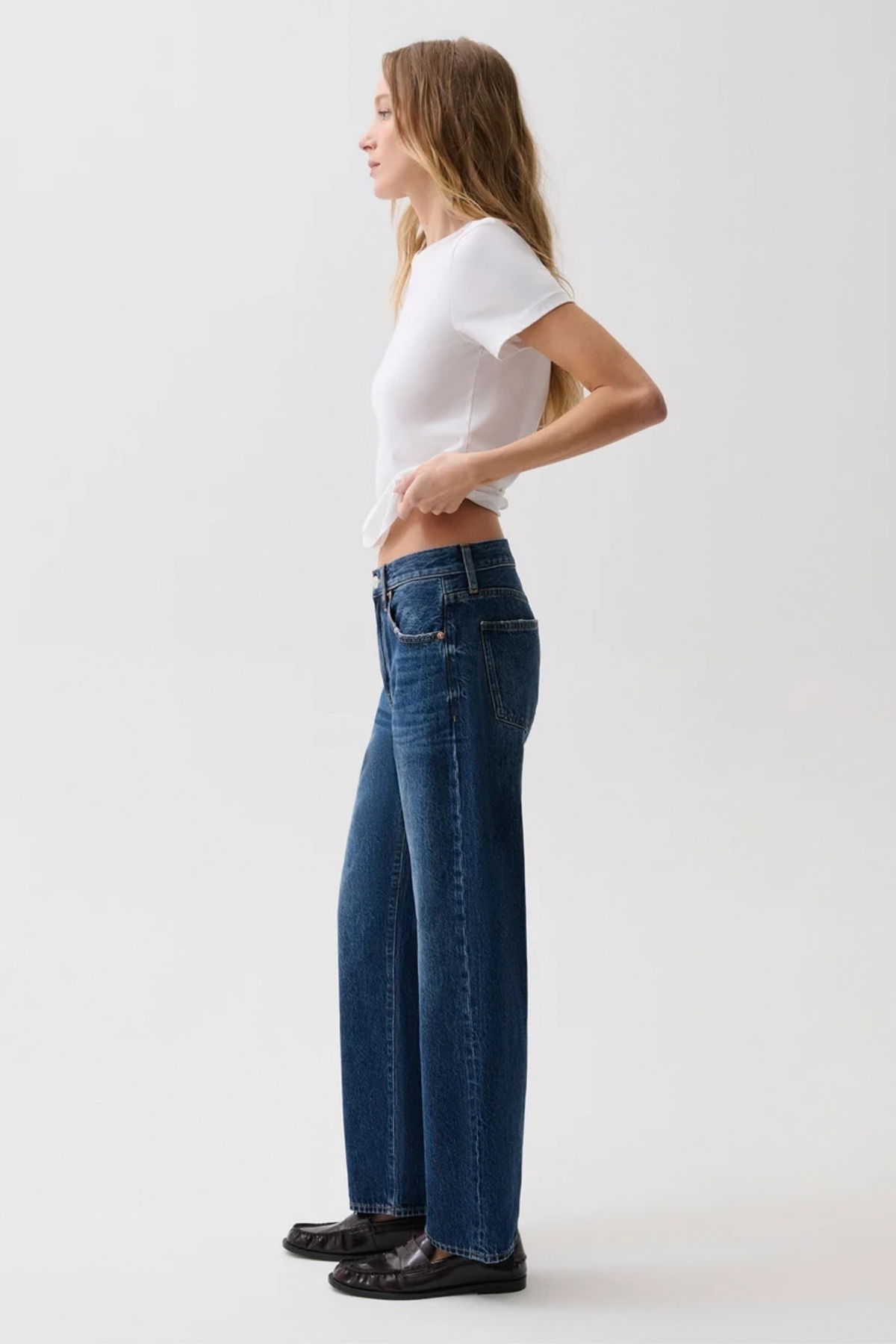Lexi Moonwave Mid Rise Bowed Straight