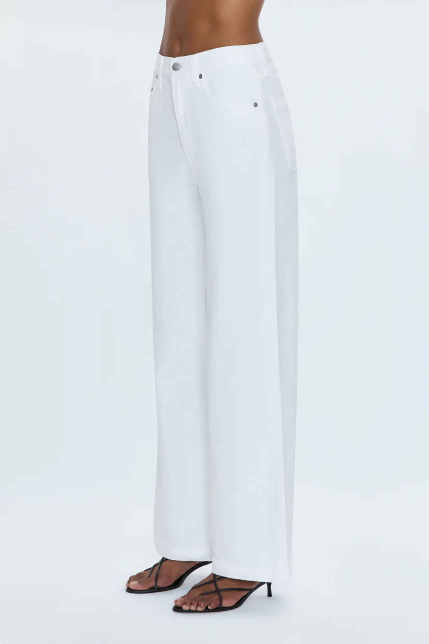 Jadyn Vivid White Low Slung Palazzo