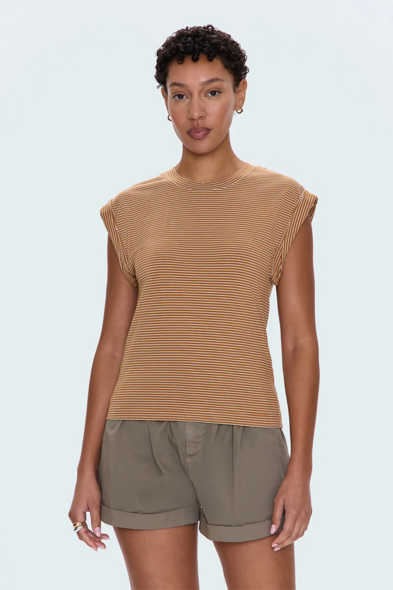 Olivia Dark Rum Stripe Tee