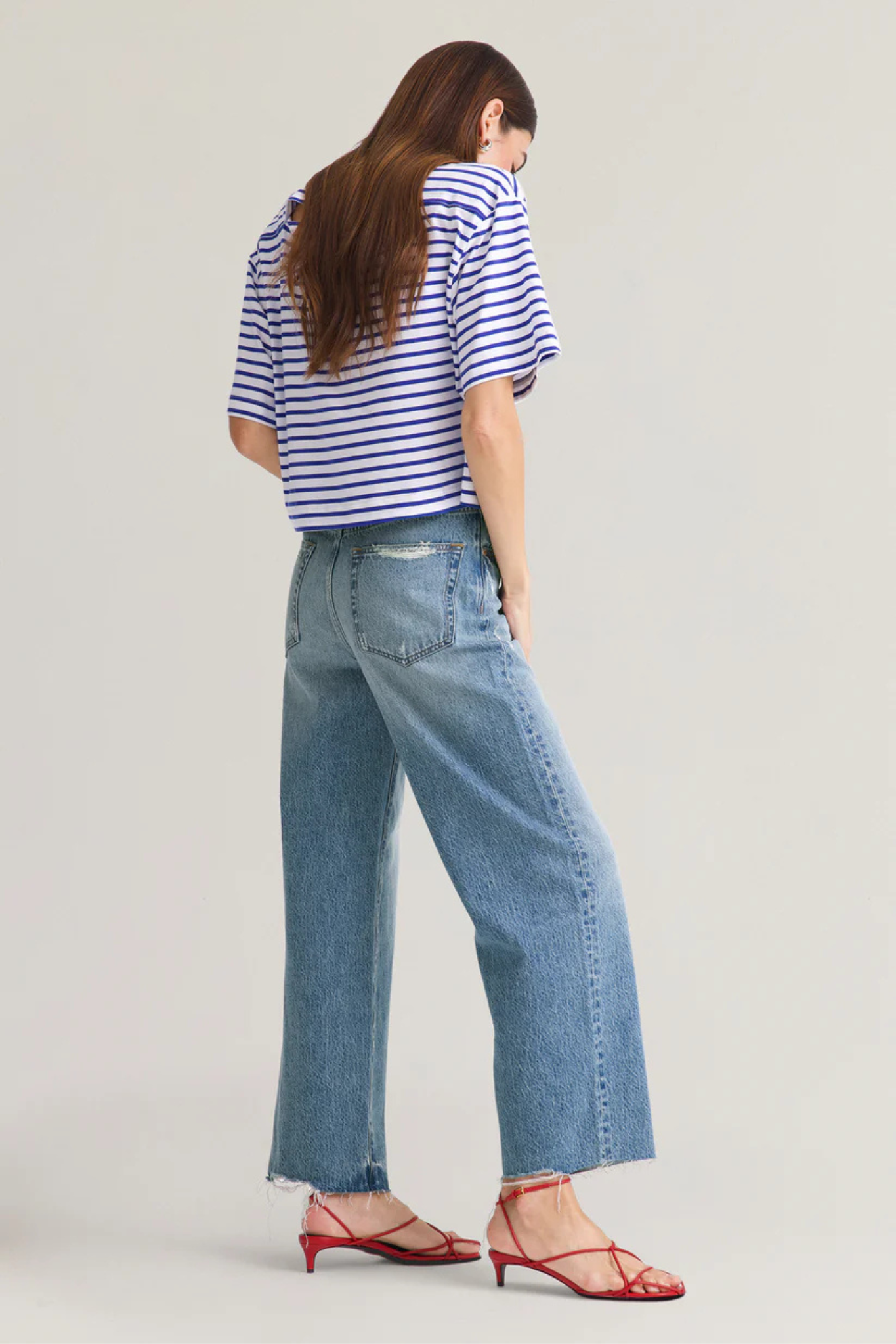 Tate Ablaze High Rise Bowed Wide Leg Crop