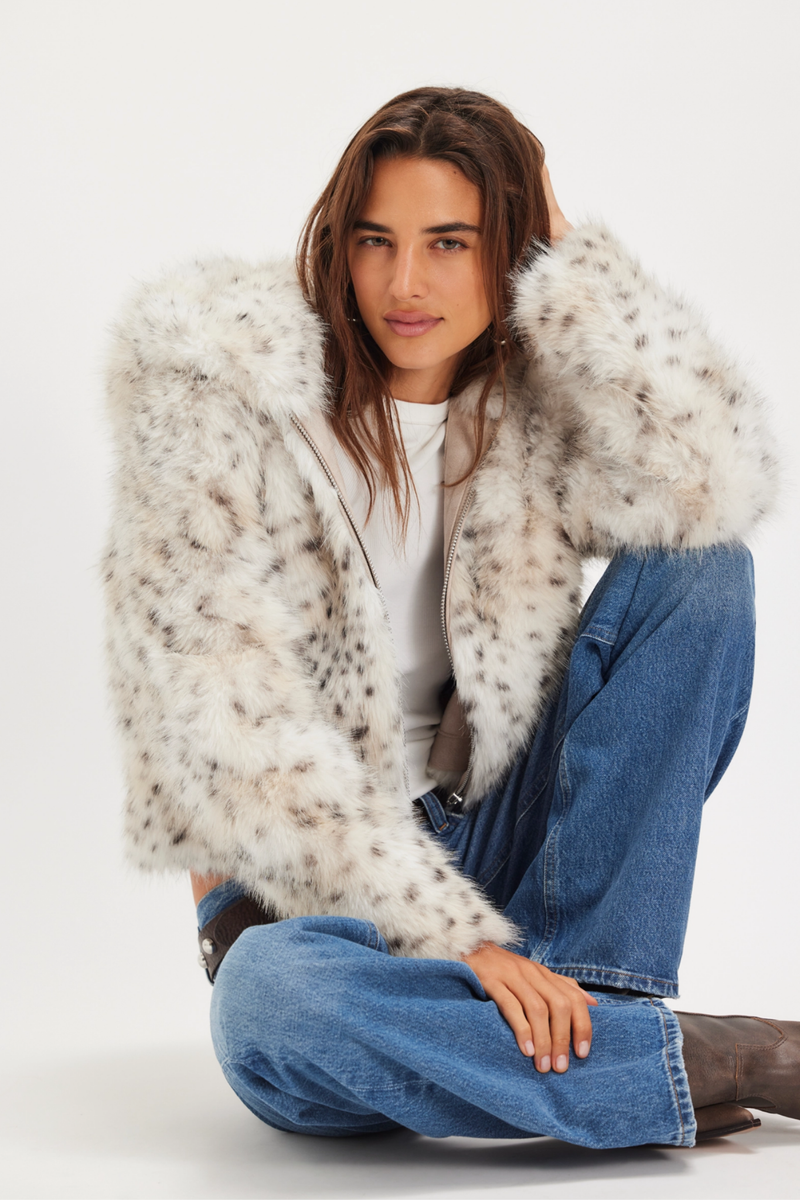 Louder Please Snow Leopard Hooded Jacket