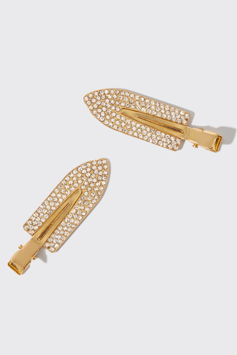 Holiday Glam Rhinestone Creaseless Clips (2pc)