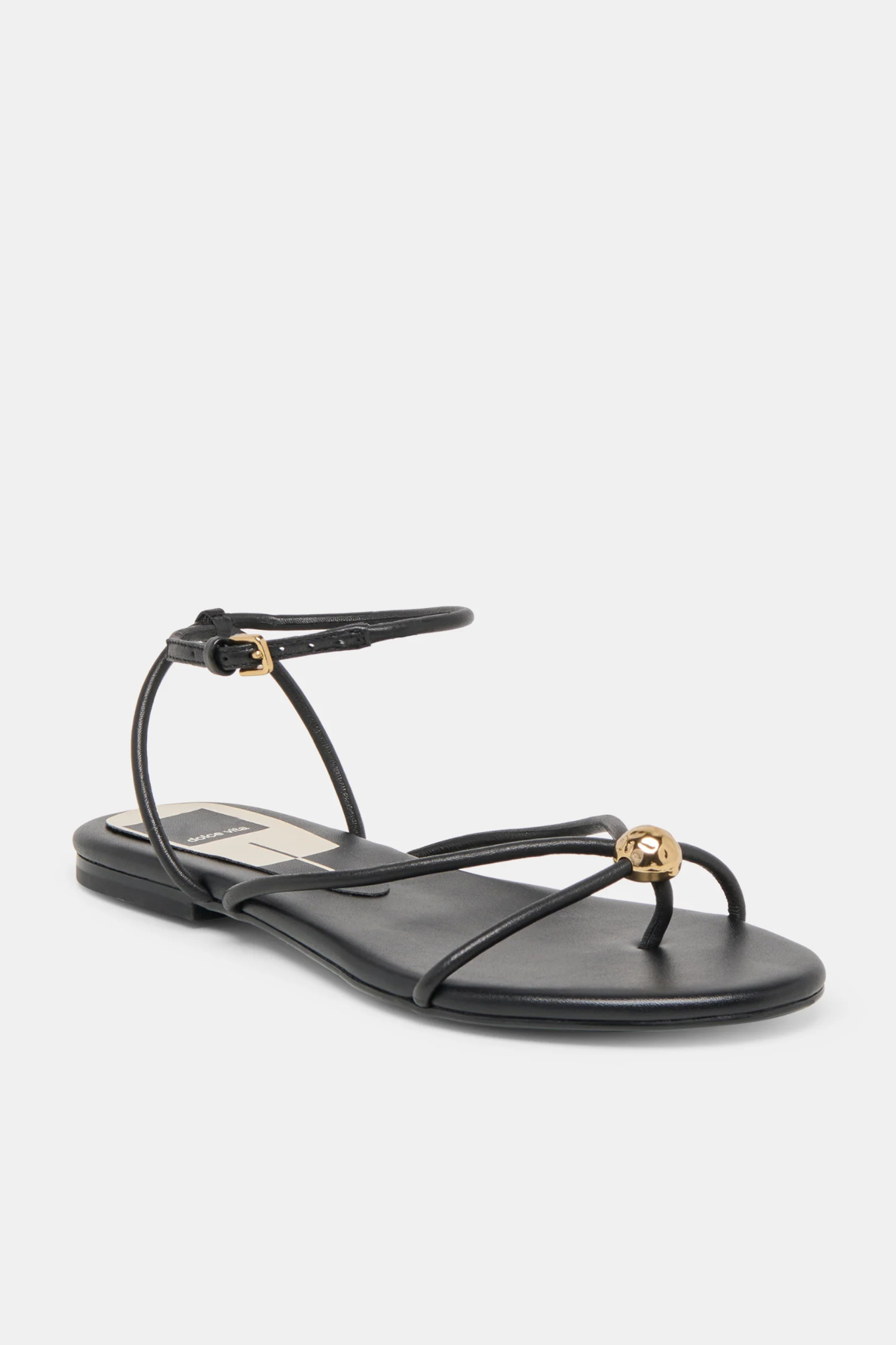 Kenley Black Leather Sandal
