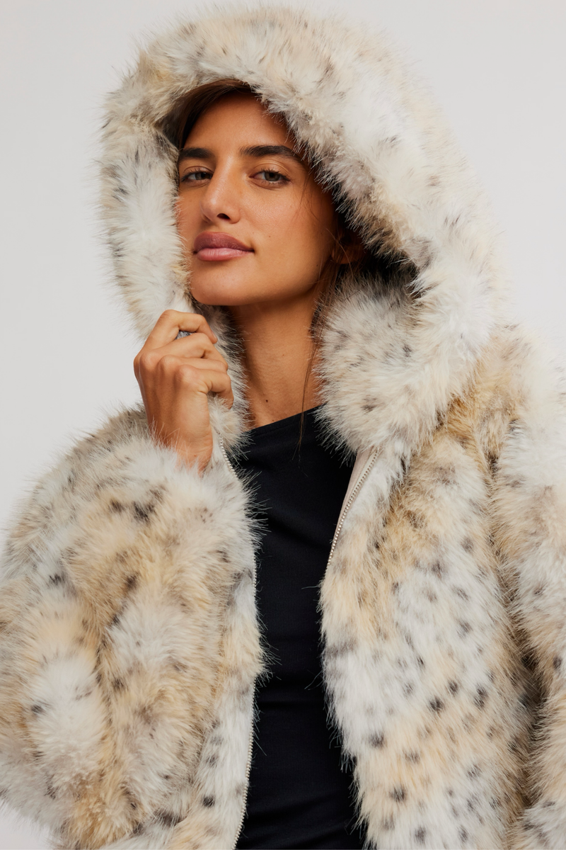 Louder Please Snow Leopard Hooded Jacket
