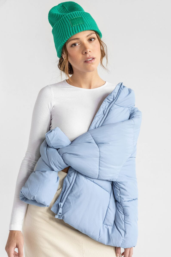 Kelly Green Ribbed Knit Beanie