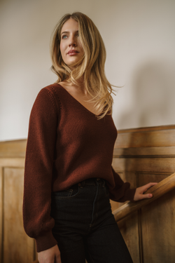 Hailey Mahogany Sweater