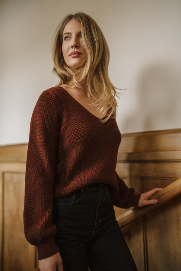 Hailey Mahogany Sweater