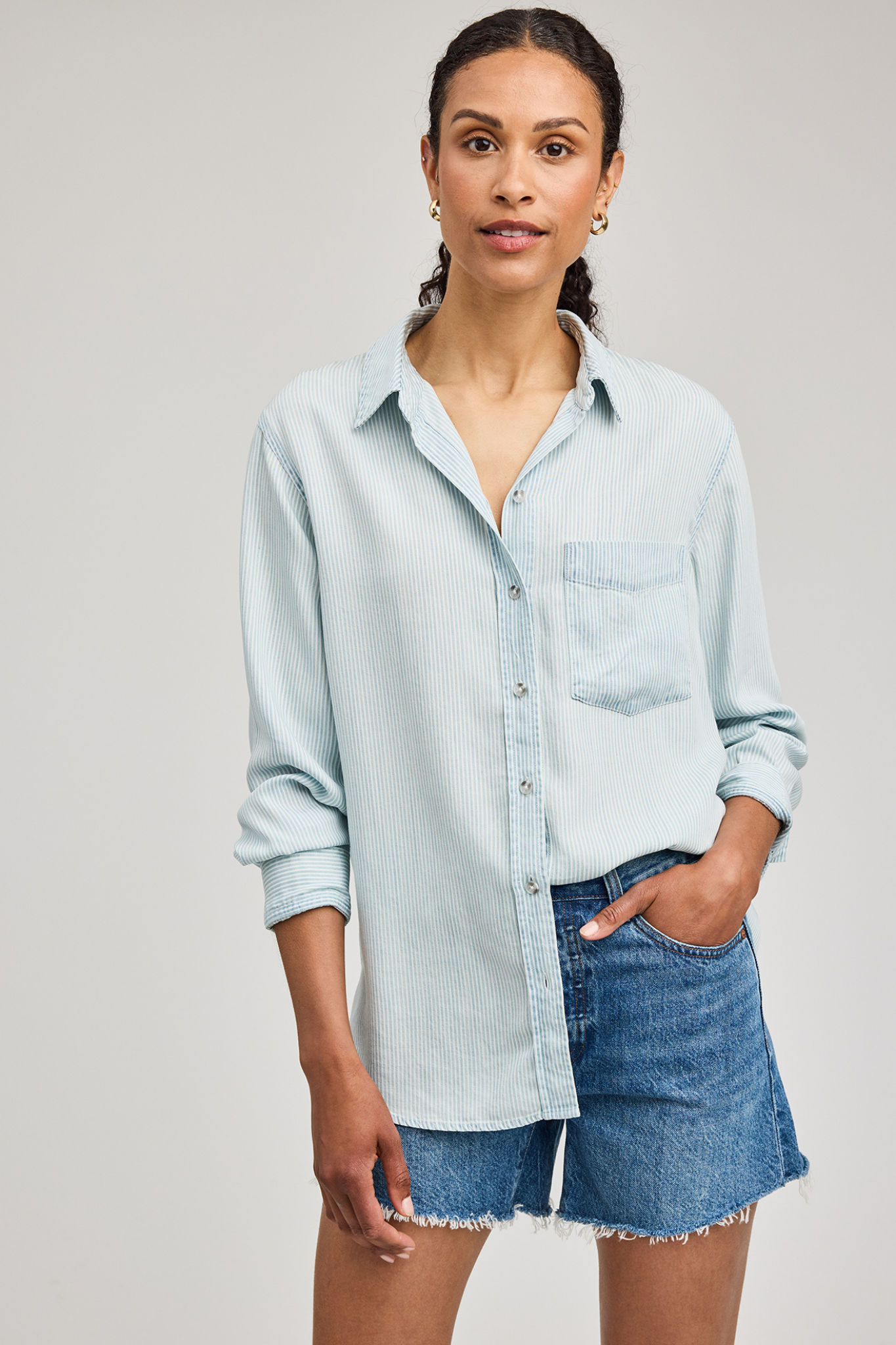 Ozzy Blue Stripe Top