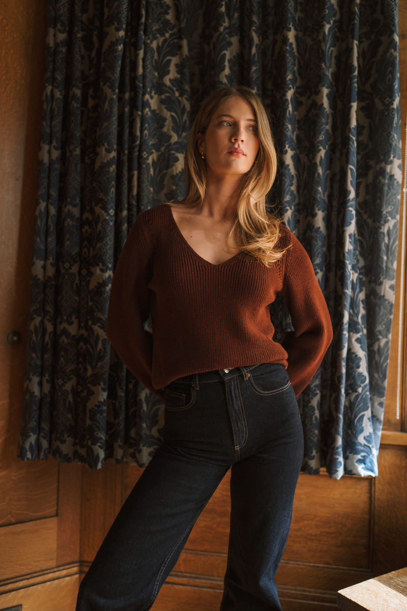 Hailey Mahogany Sweater