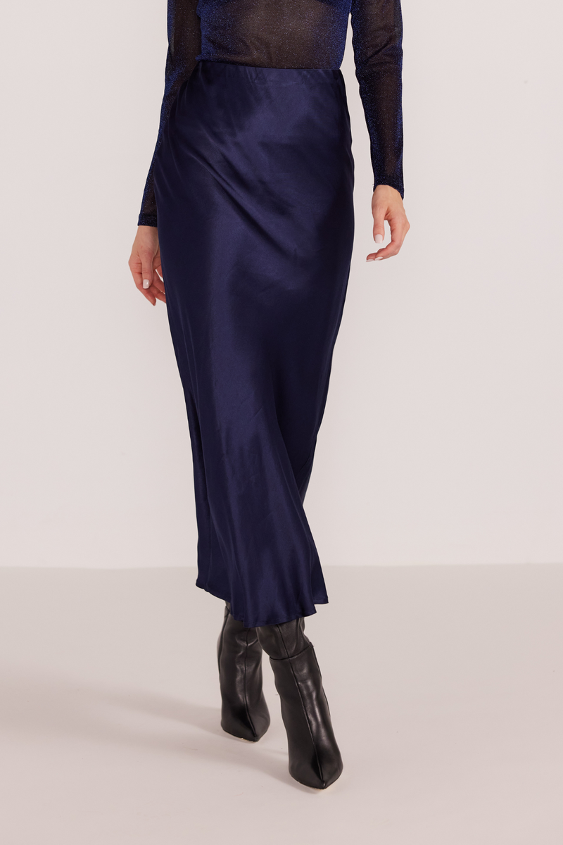 Lumina Midnight Bias Slip Skirt