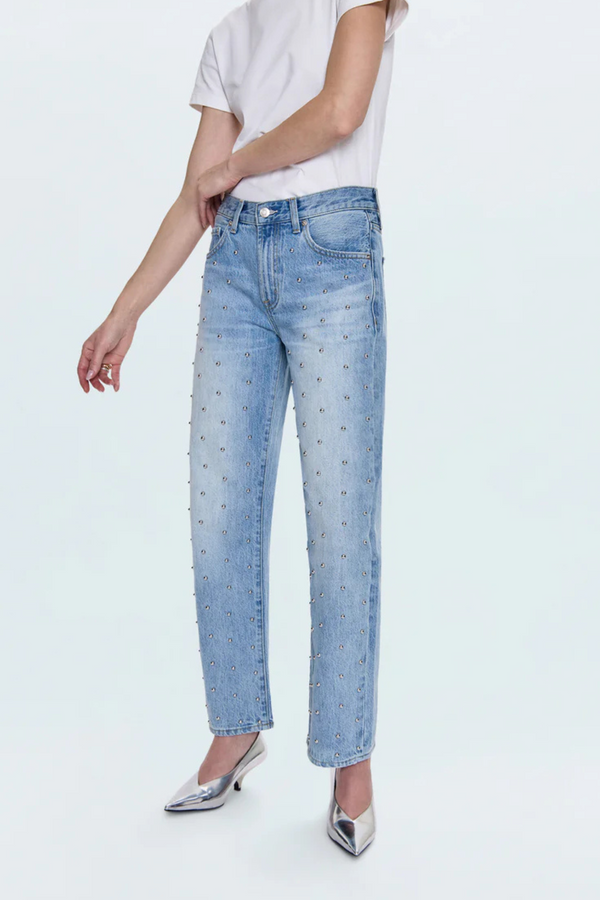 Lexi Aries Mid Rise Bowed Straight