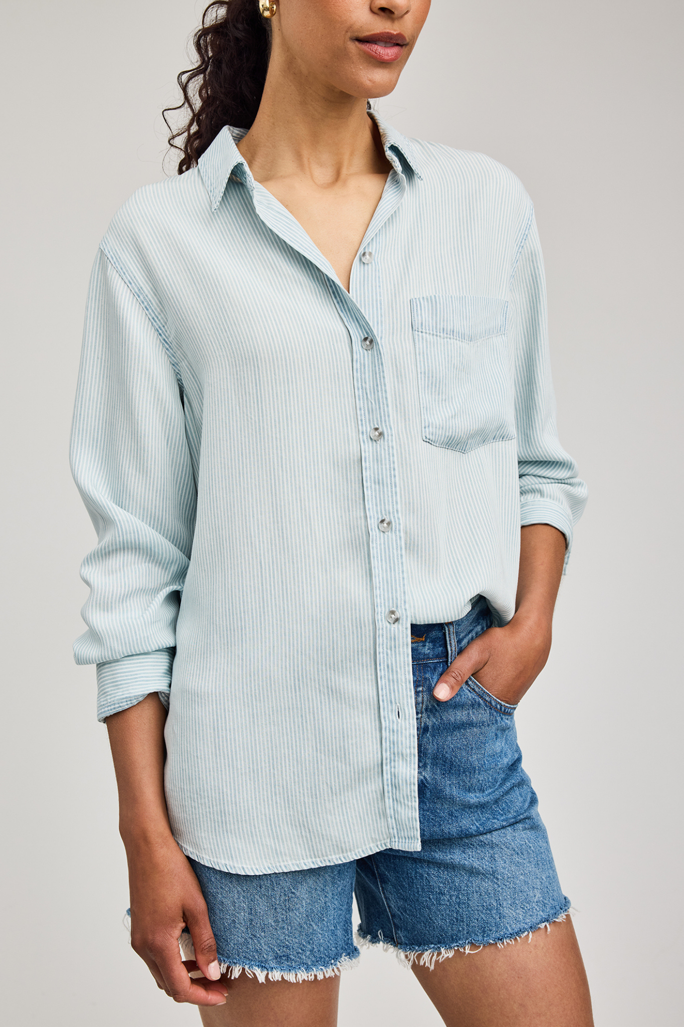 Ozzy Blue Stripe Top