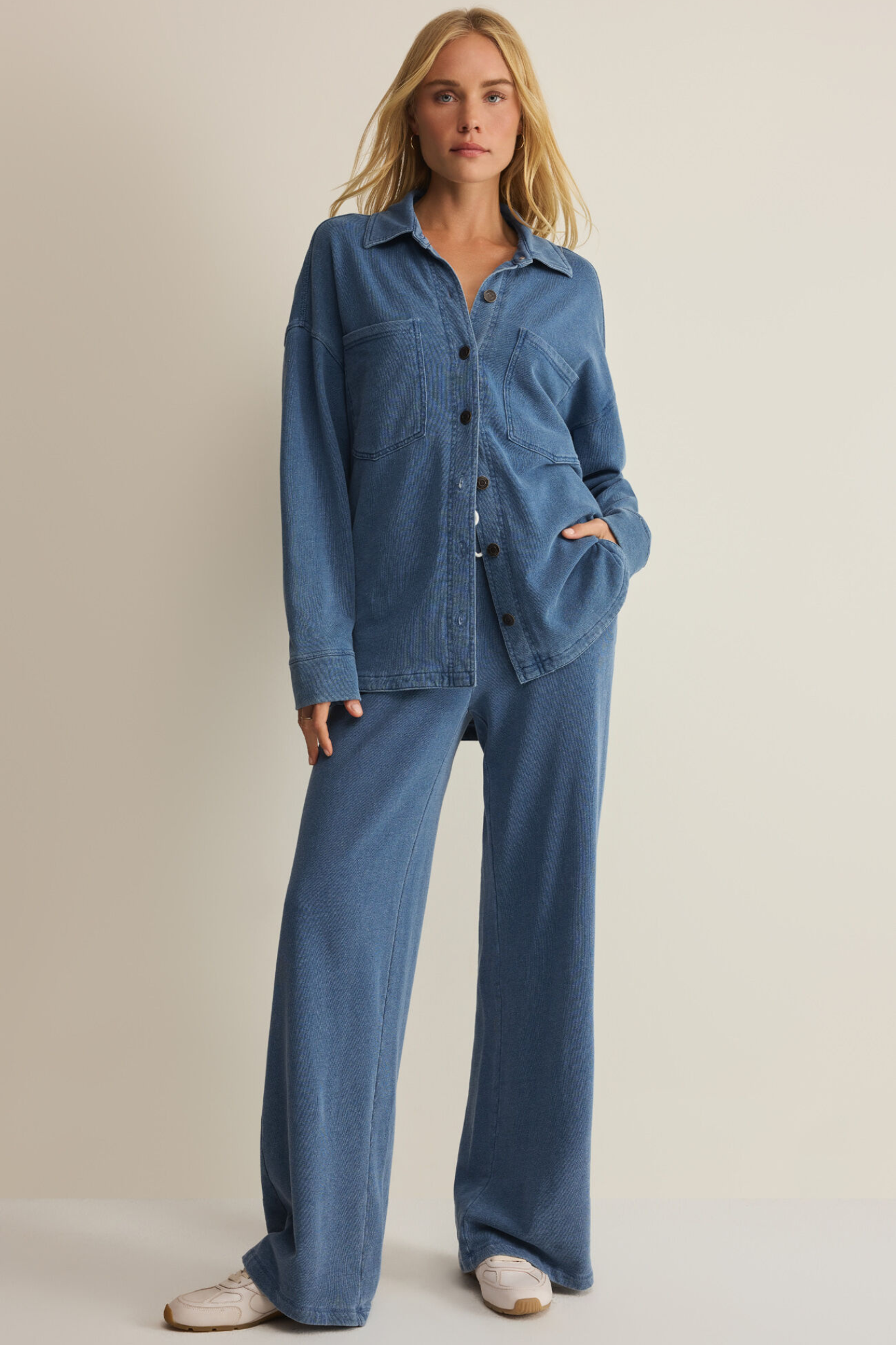 All Day Calypso Blue Knit Jacket