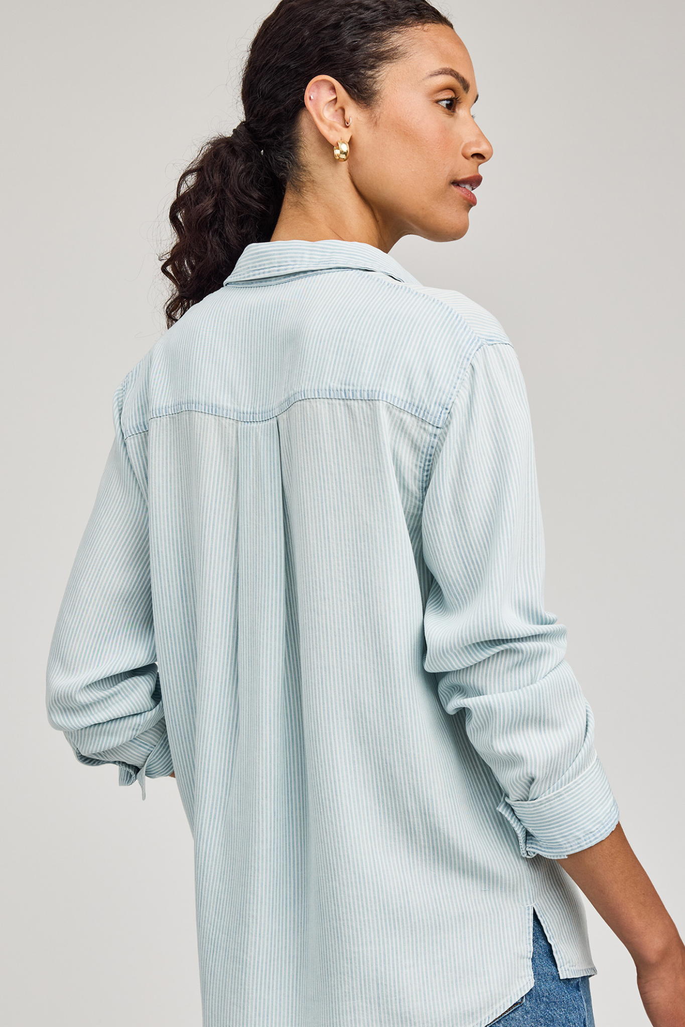 Ozzy Blue Stripe Top