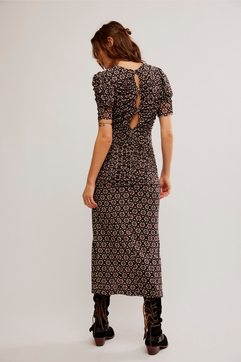 Briella Black Midi Dress