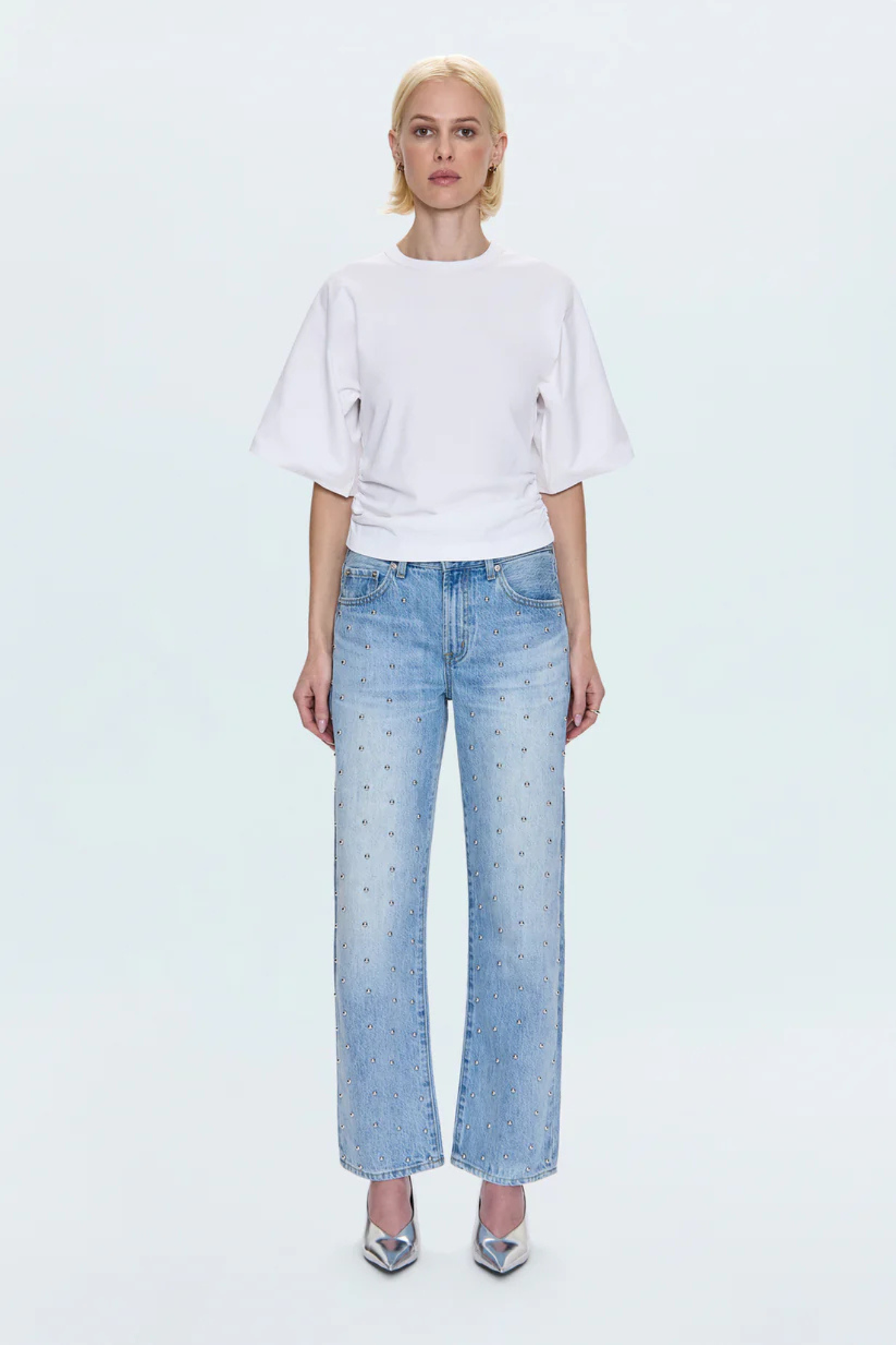 Lexi Aries Mid Rise Bowed Straight