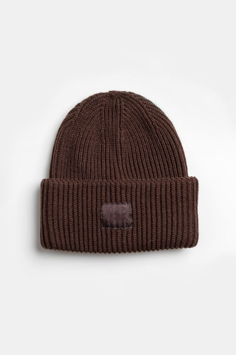 Espresso Ribbed Knit Beanie
