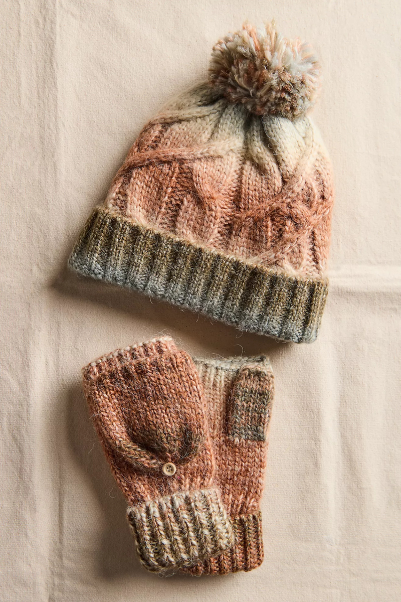 Rainbow Run Blue Hat + Glove Set