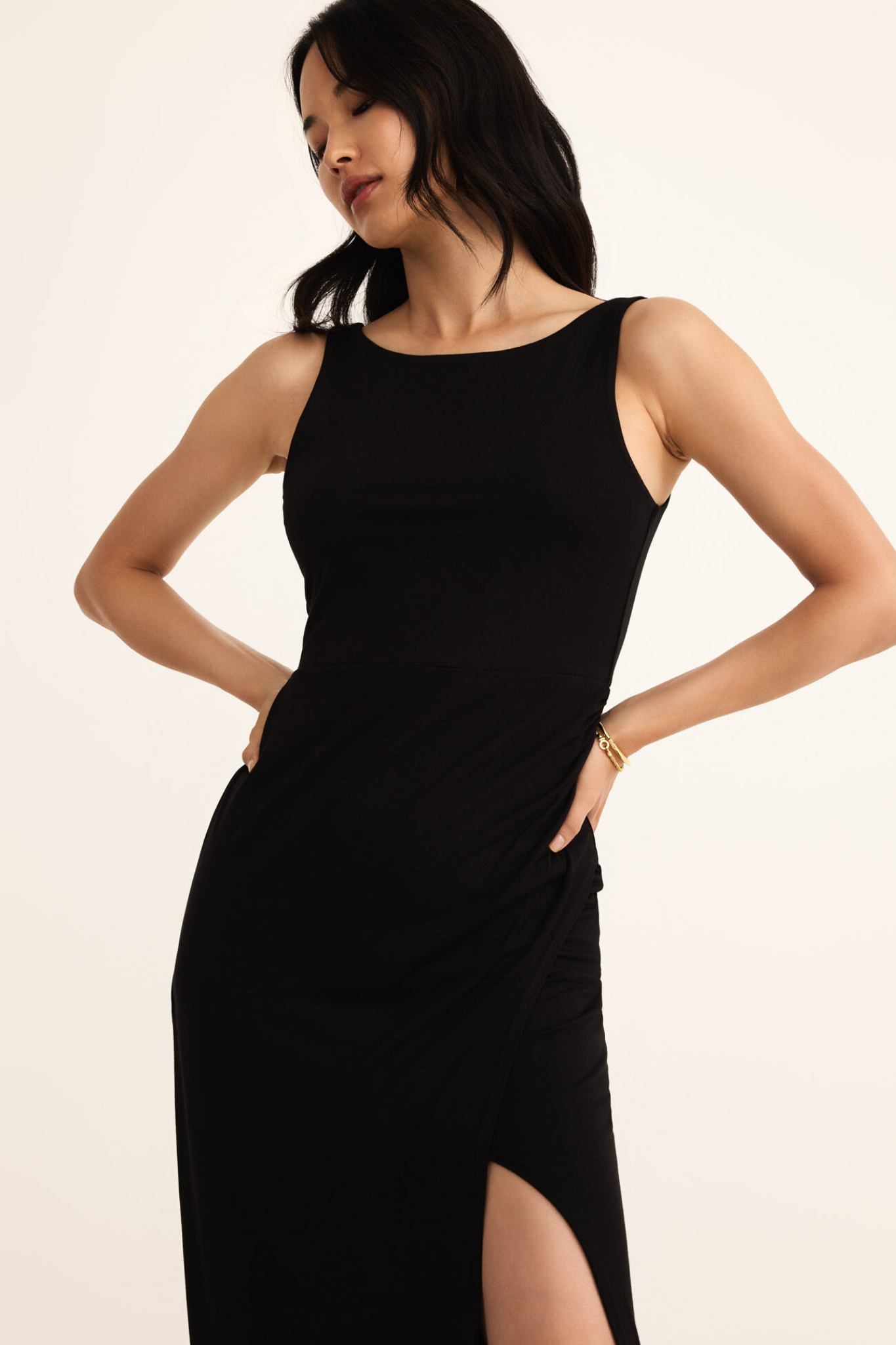 Valencia Black Midi Dress