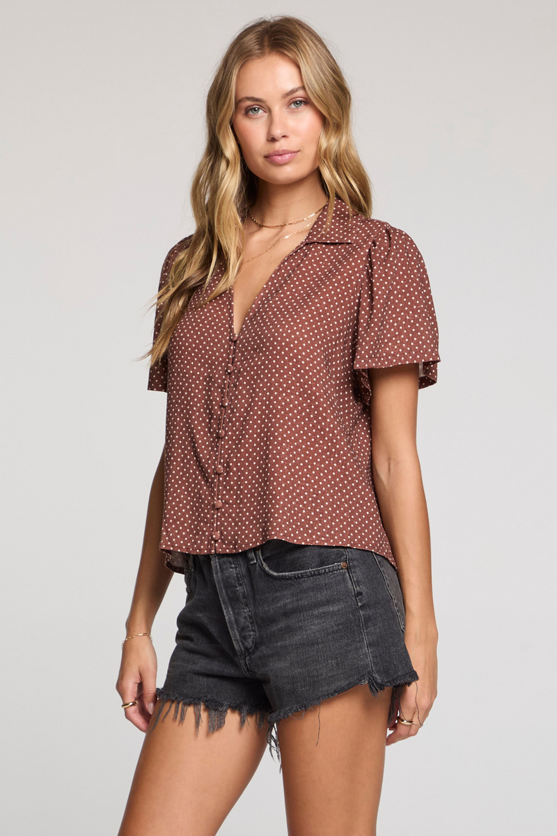 Charlee Mocha Top