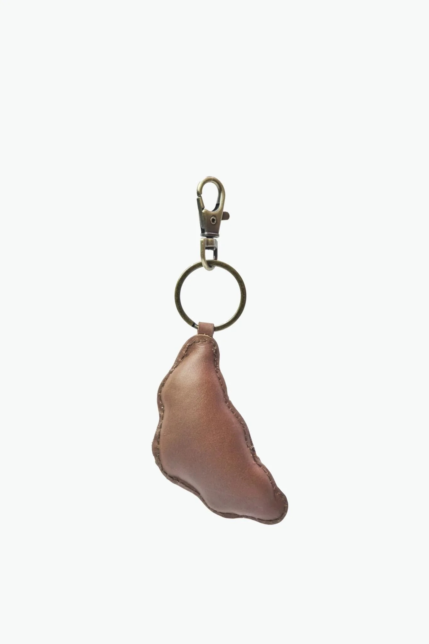 Croissant Leather Keychain