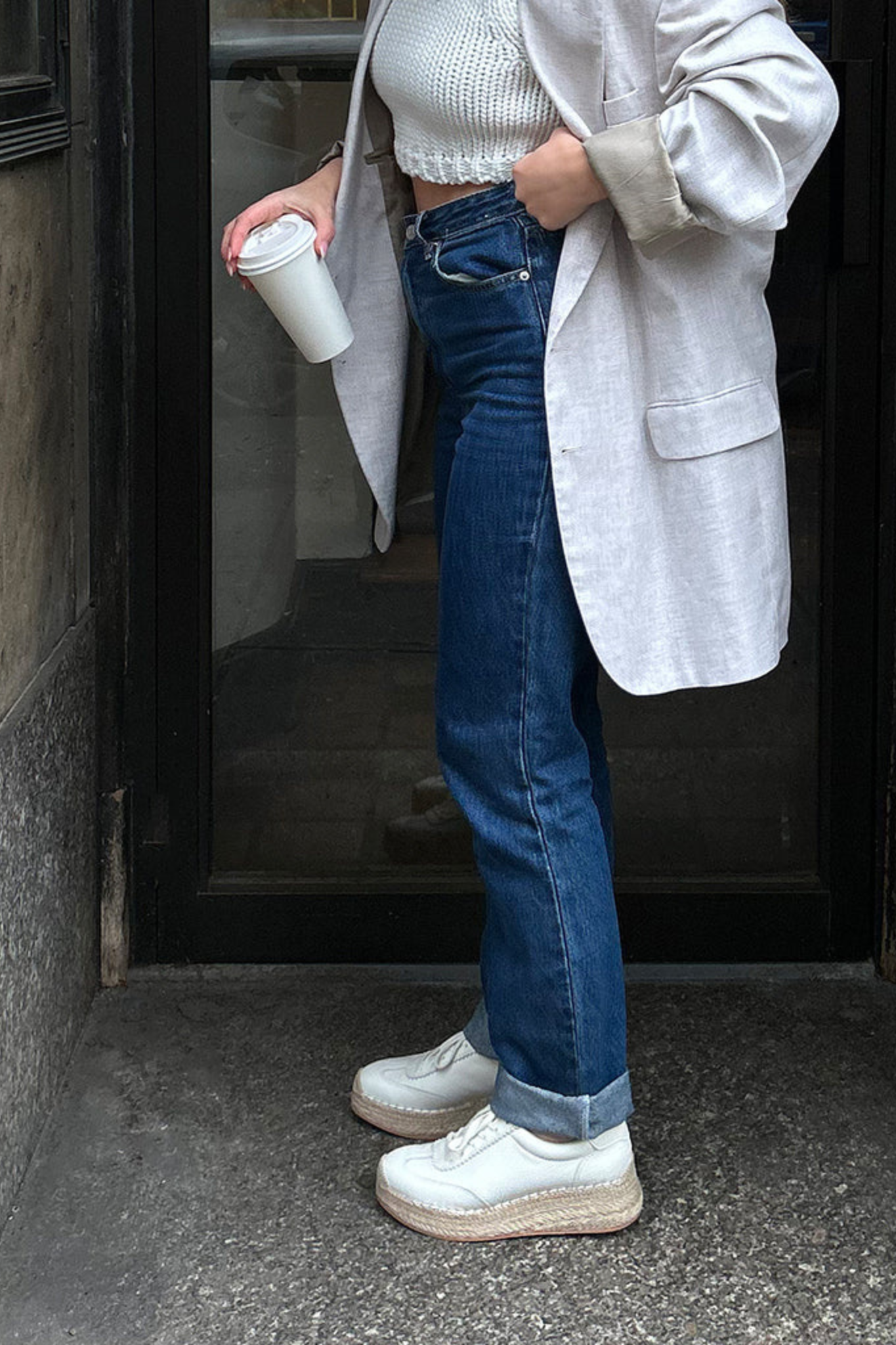 Jaja White Leather Sneaker