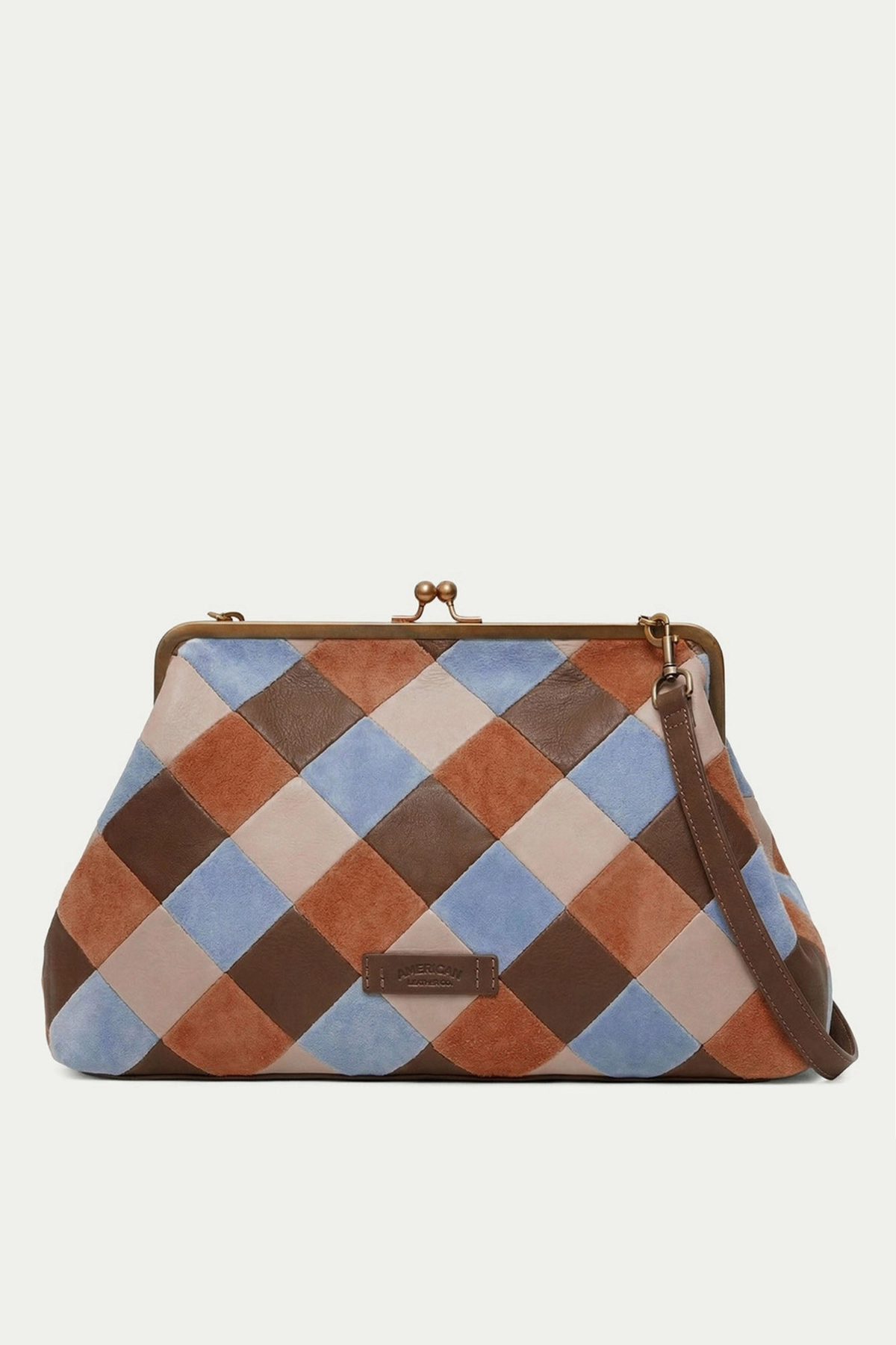 Grace Espresso Patchwork Oversized Clutch