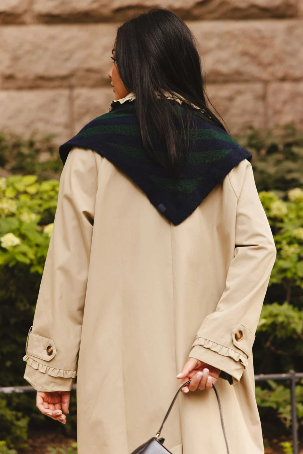 Navy/Green Triangle Scarf