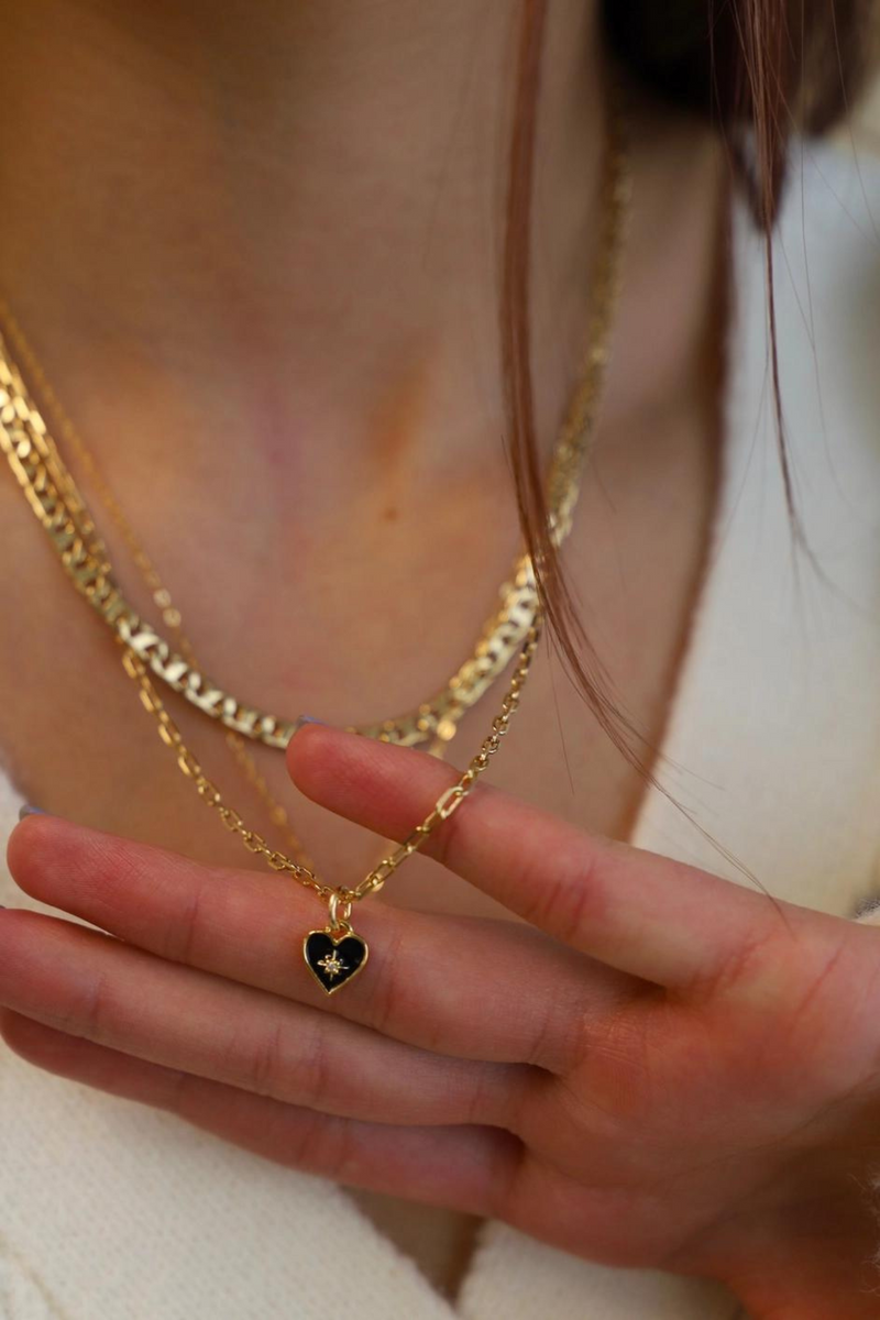 Black Heart Necklace