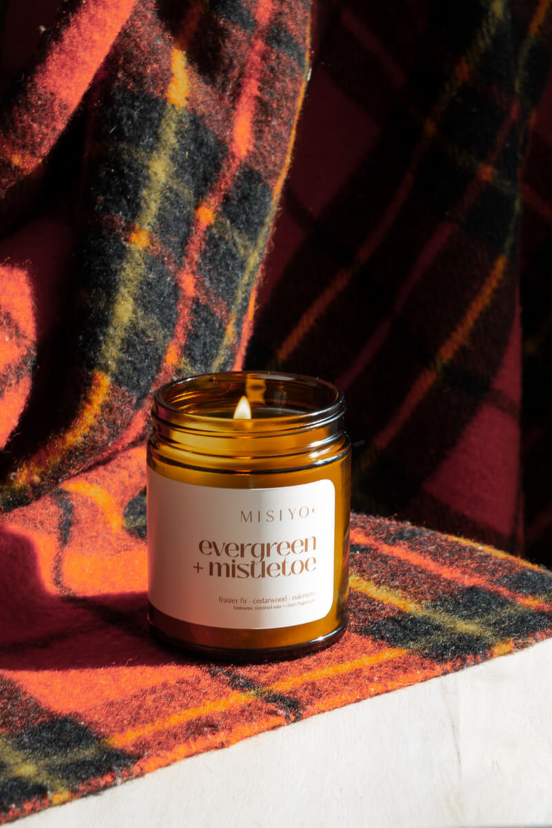 Evergreen + Mistletoe Candle Jar