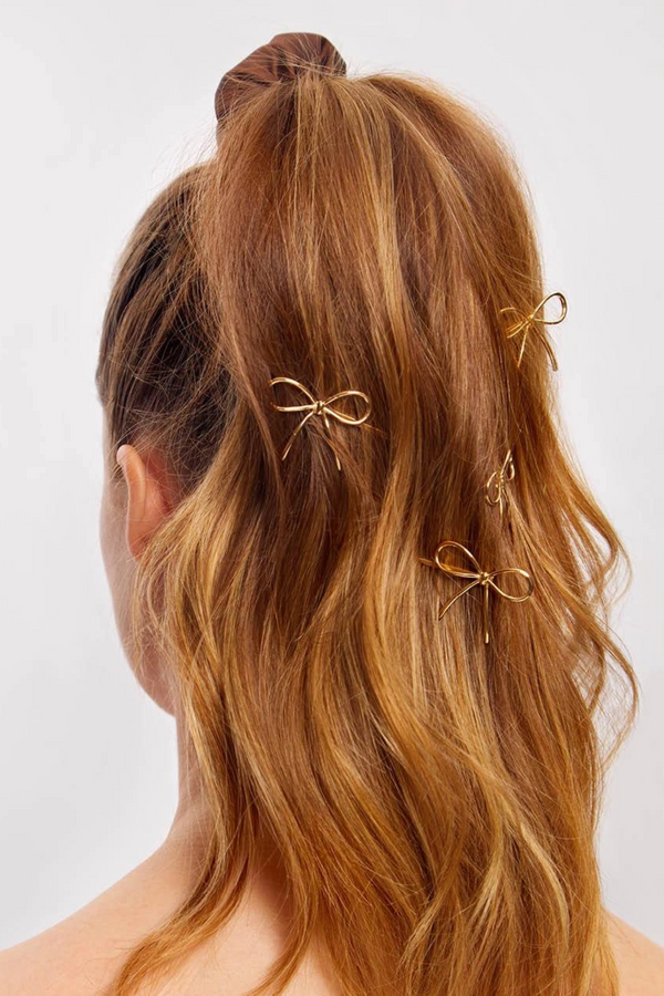 Cloud and Bow Bobby Pins