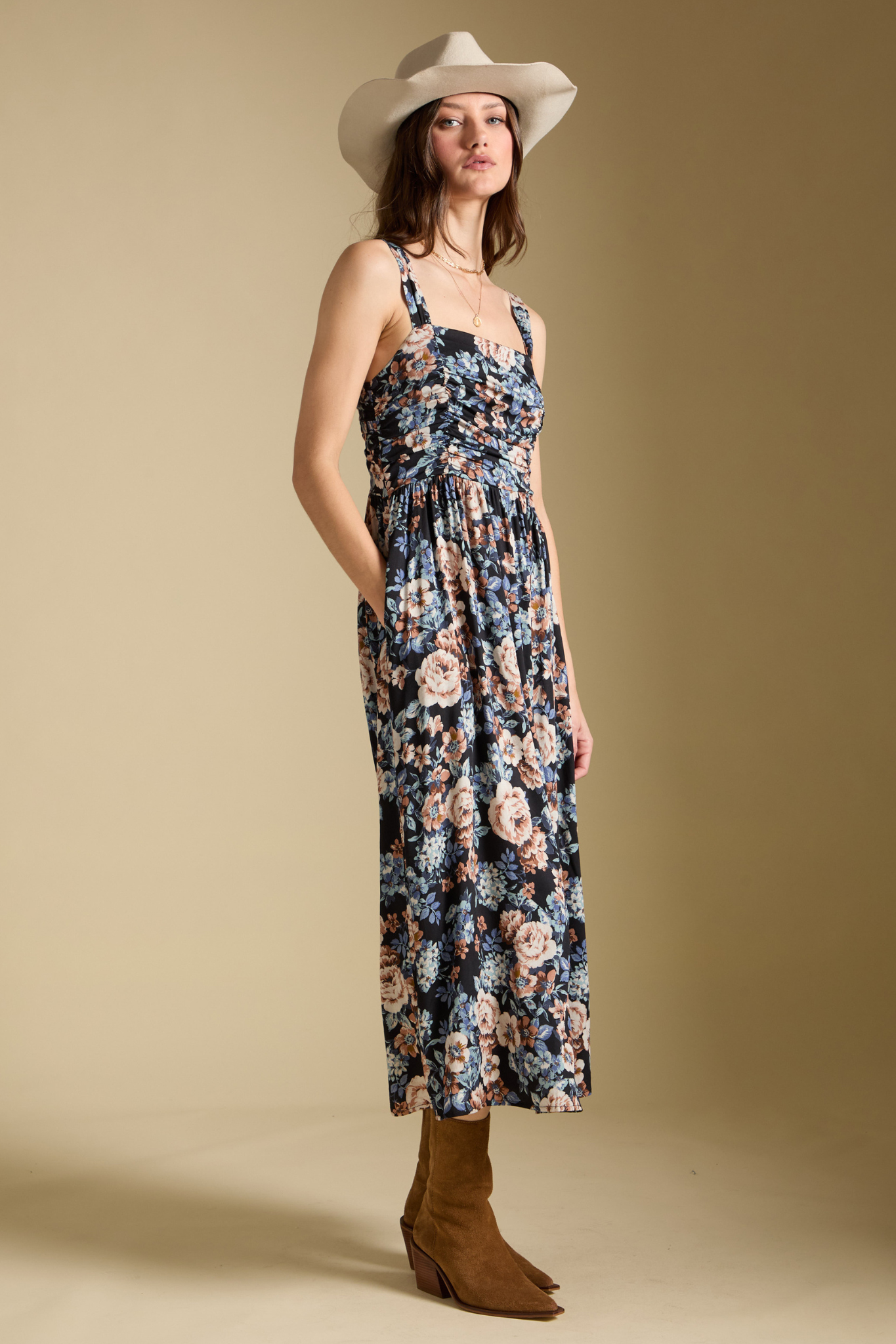 Novi Floral Midi Dress