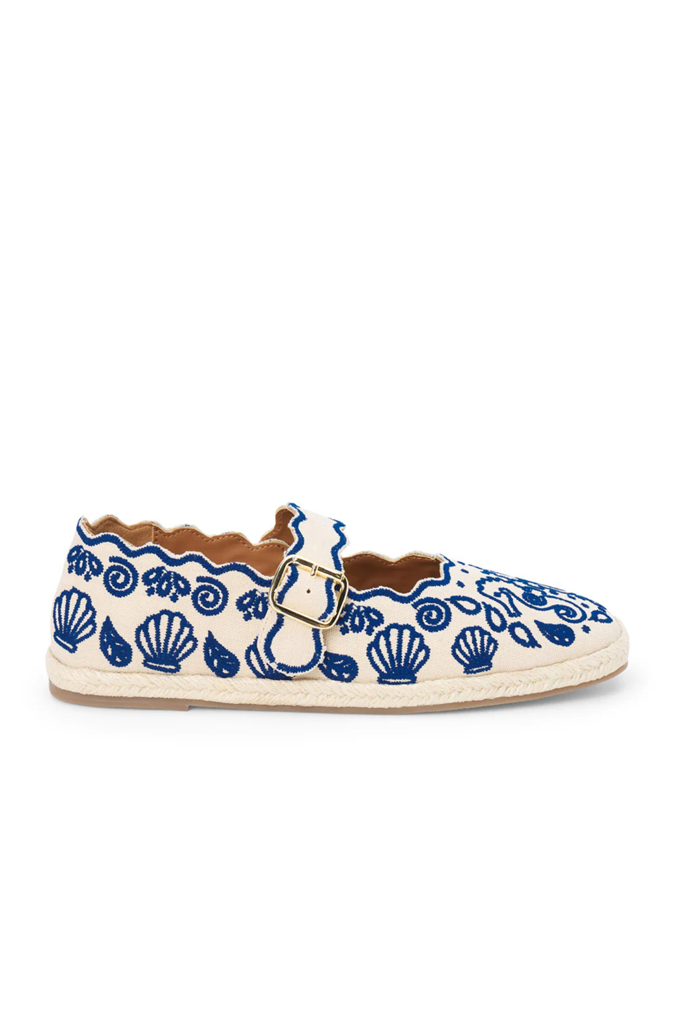 Ariana Blue Espadrille Flat