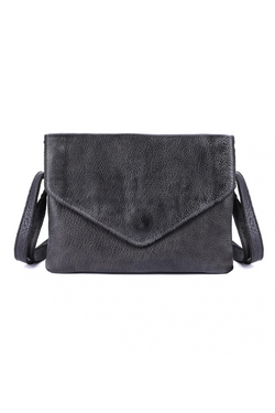 Harbor Black Leather Crossbody Bag