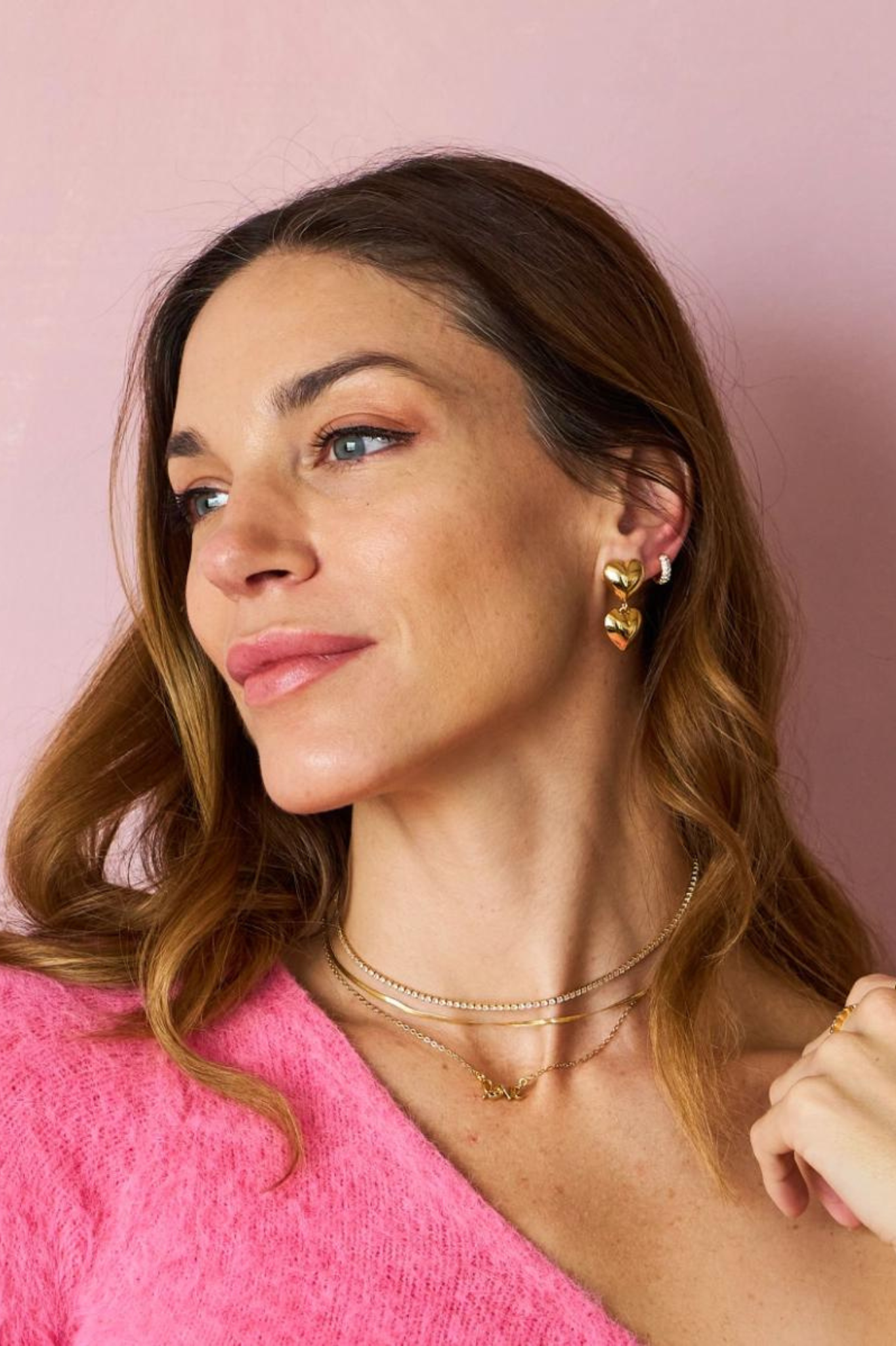 Double Hearts Earrings