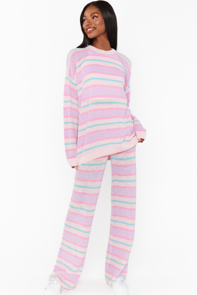 Feel Good Cotton Candy Stripe Sweater