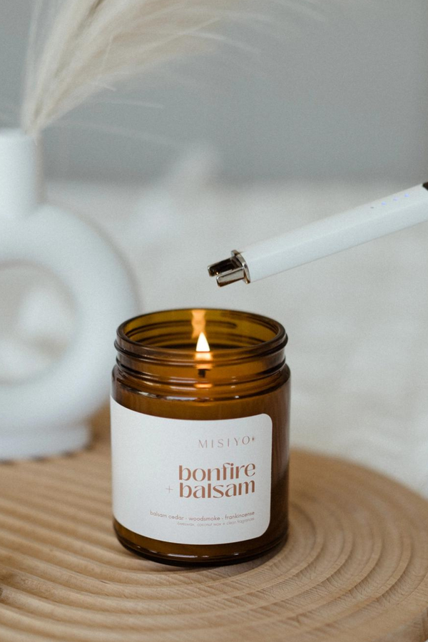Bonfire + Balsam Candle Jar